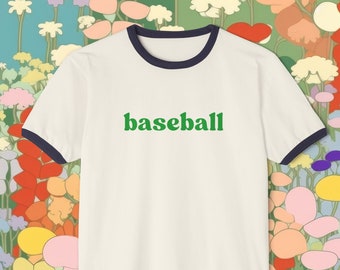 Retro Baseball Ringer Tee: 1970s Style Cotton T-Shirt
