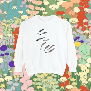Tinned Fish Sardine Crewneck Sweatshirt, Comfort Colors Unisex Garment-Dyed Sweatshirt