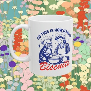 Taza de cerámica retro con forma de galleta de gato.