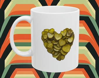 Pickle Herz Keramikbecher - Geschenk für Pickle Liebhaber - 11 Unze
