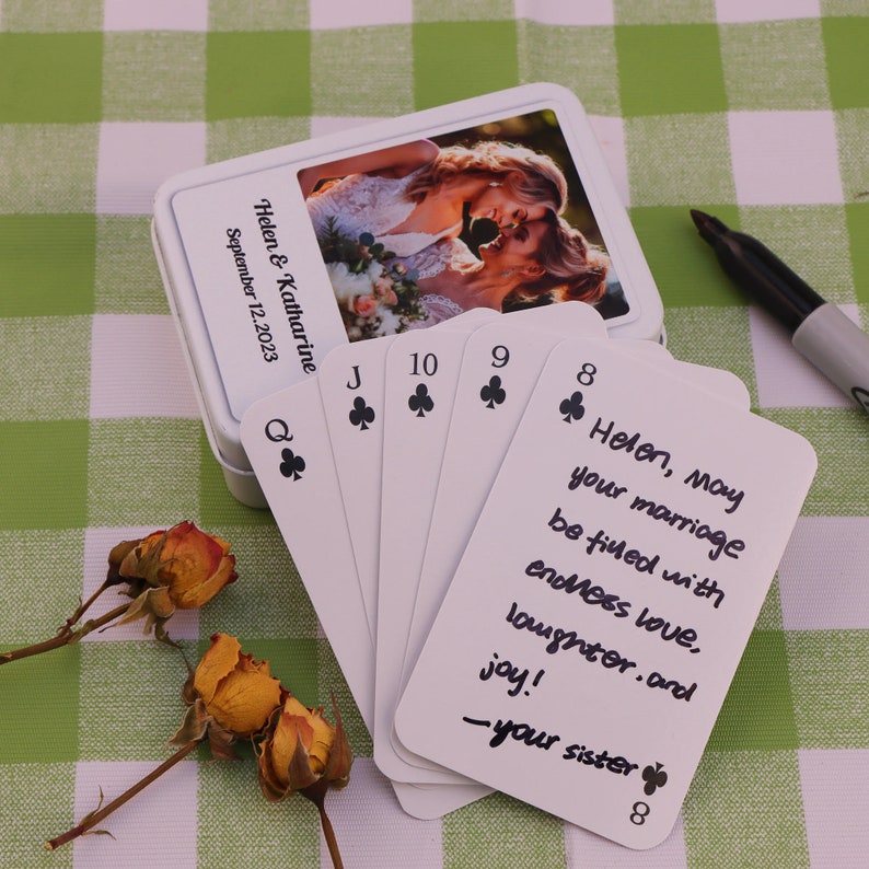 Custom Guest Book Playing Cards Wedding Guest Book Etsy