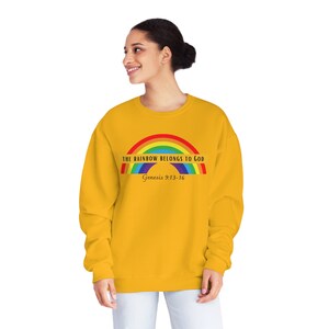 Taking back the rainbow, yellow covenant of God with Men Unisex NuBlend® Crewneck Sweatshirt