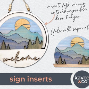 Mountain Svg Insert for Welcome Sign Interchangeable Door Hanger Svg ...