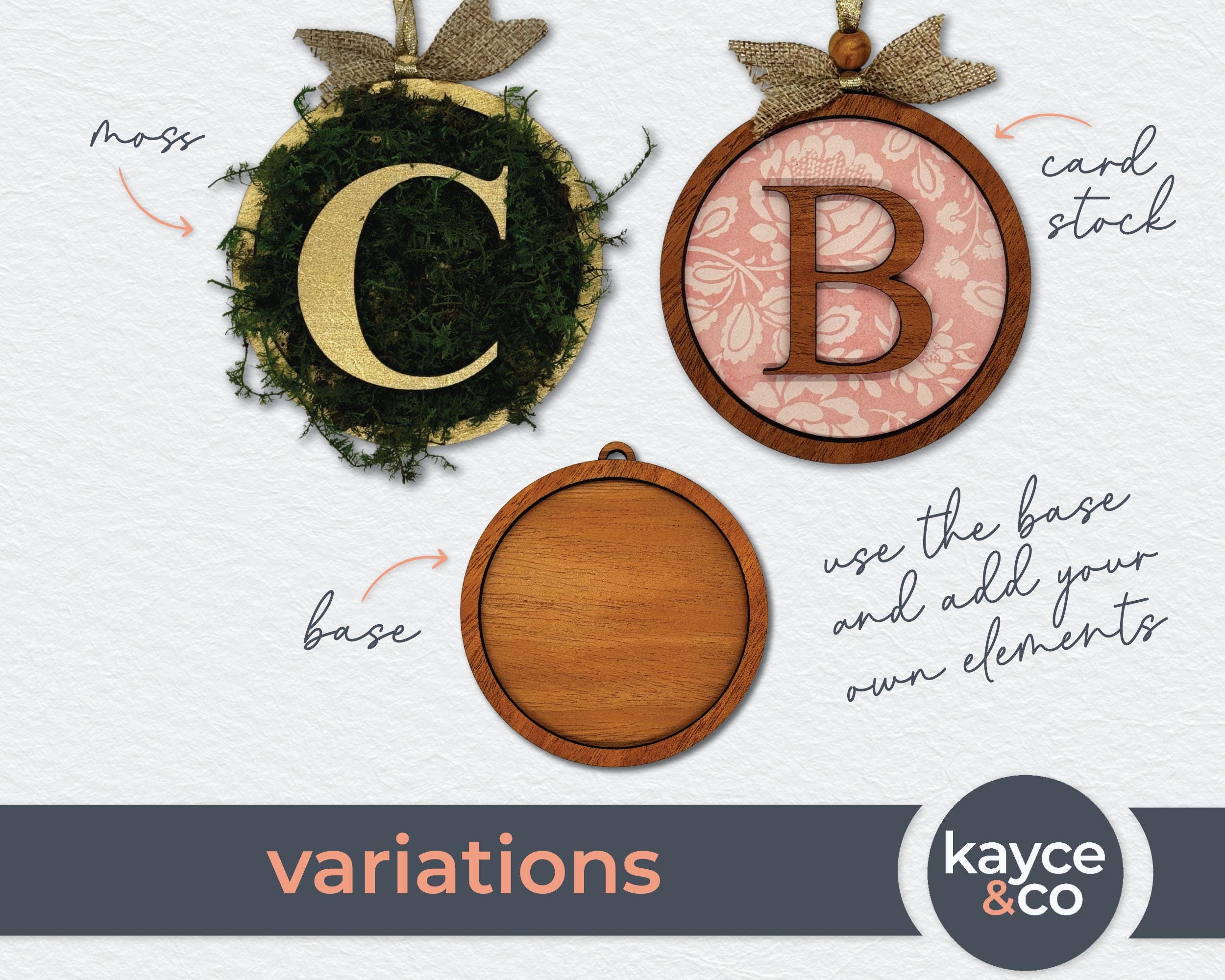 Ornament Bundle Svg Personalized, Custom Interchangeable Inserts ...