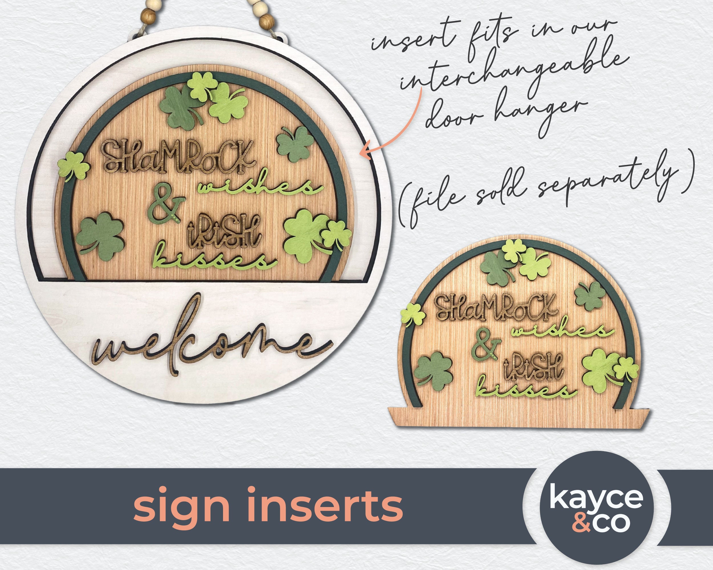 St Patricks Day Insert for Welcome Sign Interchangeable Door Hanger Svg ...