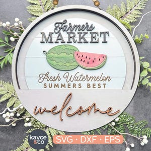Watermelon Summer Insert ONLY for Welcome Sign Interchangeable Door Hanger Svg Add on Laser Ready Farmers Market Gift for DIGITAL DOWNLOAD