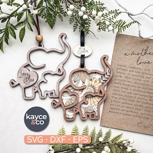 Story Karte Elefant Ornament für Auto Anhänger Inspirierende Andenken, Geschenk für Kind, Tochter, Sohn Laser + Cricut DIGITAL DOWNLOAD