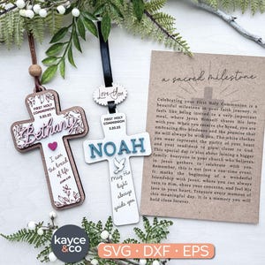 Story Card Communion Ornament SVG Car Charm Inspirational Keepsake Spiritual God Faith Jesus Gift for Laser Cricut Project DIGITAL DOWNLOAD