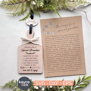 Carte histoire grand-mère ornement Svg voiture charme, aimant, signe inspirant souvenir message carte cadeau pour grand-mère fichier laser TÉLÉCHARGEMENT NUMÉRIQUE