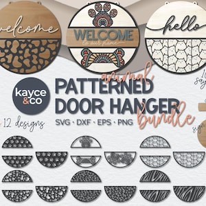 Bundle Svg porche pour panneau de bienvenue rond à motif animalier, maison, fichier prêt à être découpé au laser, sublimation png, cadeau pour, TÉLÉCHARGEMENT NUMÉRIQUE