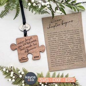Story Card Ornamento per la pensione Svg Car Charm Ricordo ispiratore, messaggio Card Congratulazioni Regalo per file laser DOWNLOAD DIGITALE