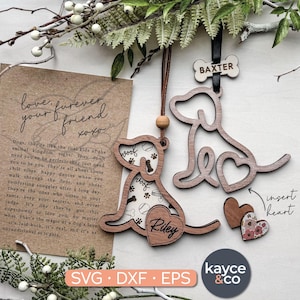 Verhaalkaart hond ornament svg, auto charme inspirerende aandenken, cadeau voor hondenliefhebber onvoorwaardelijke liefde laser + Cricut DIGITALE DOWNLOAD