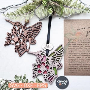 Carte histoire colibri ornement voiture Svg breloque inspirante souvenir, cadeau d'encouragement pour, transformation, prêt pour le laser TÉLÉCHARGEMENT NUMÉRIQUE