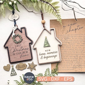 Cartão de história Novo enfeite para casa Svg Car Charm Lembrança inspiradora, cartão de mensagem personalizado Presente de parabéns para arquivo a laser DOWNLOAD DIGITAL