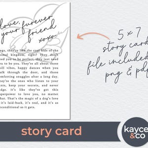 Story Card Dog Ornament svg, Car Charm Inspirational Keepsake, Gift for Dog Lover Unconditional Love Laser + Cricut DIGITAL DOWNLOAD image 3