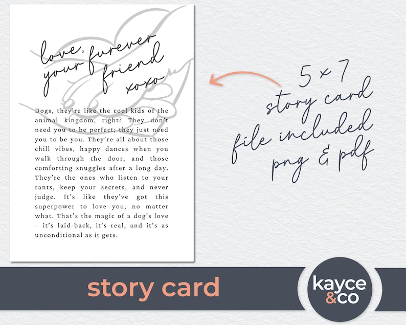 Story Card Dog Ornament svg, Car Charm Inspirational Keepsake, Gift for Dog Lover Unconditional Love Laser + Cricut DIGITAL DOWNLOAD image 3