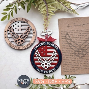 Verhaalkaart militair ornament SVG auto charme, magneet inspirerende aandenken cadeau voor militair, lasergesneden bestand Cricut project digitale DOWNLOAD