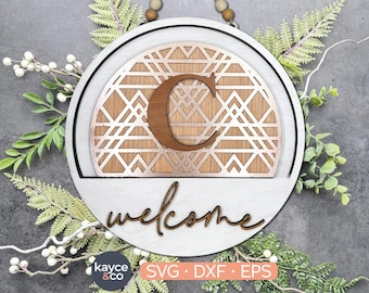 INSERÇÃO DE PADRÃO PARA PLACA DE BOAS-VINDAS, MONOGRAMA DE ABERTURA DE PORTAS INTERCÂMBIO, SOBRENOME DE FAMÍLIA, PLACA DE PORTAS PRONTA PARA LASER, PRESENTE PARA, DOWNLOAD DIGITAL