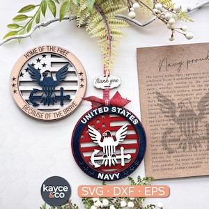 Verhaalkaart militair ornament SVG autobedel, magneet inspirerende aandenken cadeau voor militair, lasergesneden bestand, Cricut-project DIGITALE DOWNLOAD