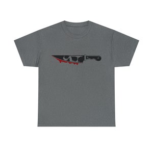 Bloody Knife Skull Killer Unisex Heavy Cotton Tee