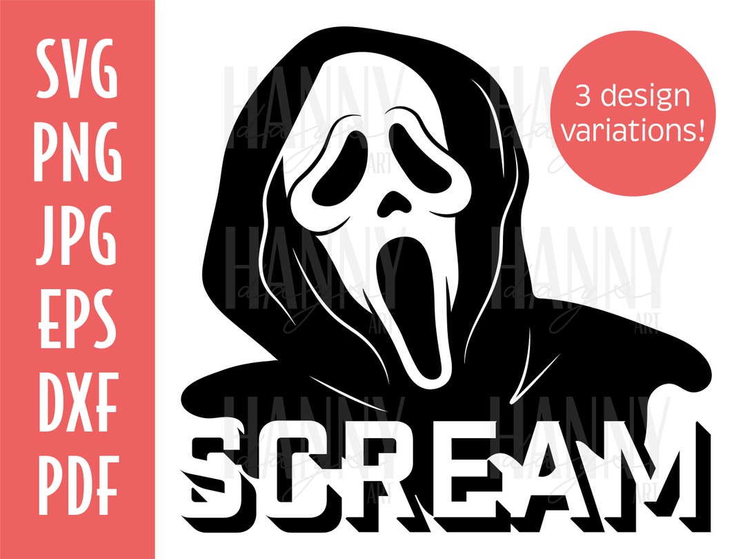 Scream Svg, Ghostface Svg, Horror Movie Clipart, Halloween Design ...