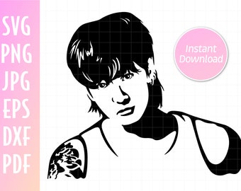 BTS Jungkook SVG, Kpop Armee Geschenk, Cricut & Silhouette Vektor (Digitaler Download)