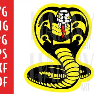Cobra Kai SVG Logo Color, Karate Kid Dojo Png, vintage movie 80s, Strike First Strike Hard No Mercy, Cricut Silhouette, Eagle Fang Miyagi-Do