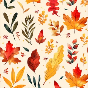 Autumn Wrapping Papers, Fall Leaves Wrapping Paper, Autumn Gift Wrap for her, Colorful Leaves Garden Gift Wrap, thanksgiving Gift Wrap