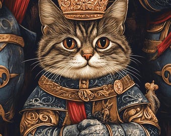 Papeles de regalo - Papel de regalo de gato medieval real con coronas doradas, rollo de papel de regalo de gato real para cumpleaños, días festivos y ocasiones especiales,