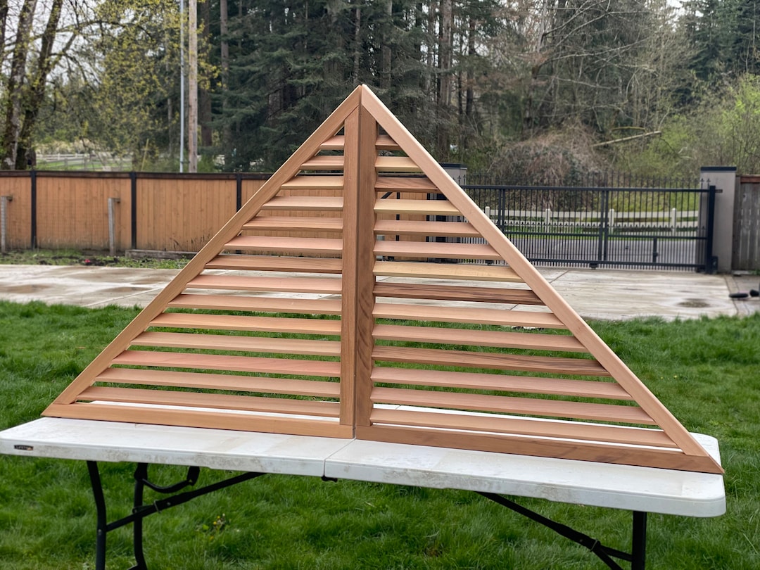 Triangle Cedar Gable Vent Etsy