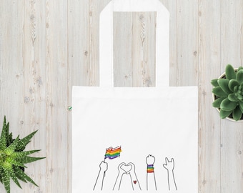 Pride-tygväska Presentväska för HBTQ+-communityt Väska för stranden Pride-gåva Ekologisk tygväska