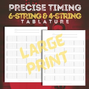 Guitar & Bass Tablature: Large Print, Precise Timing (PDF)