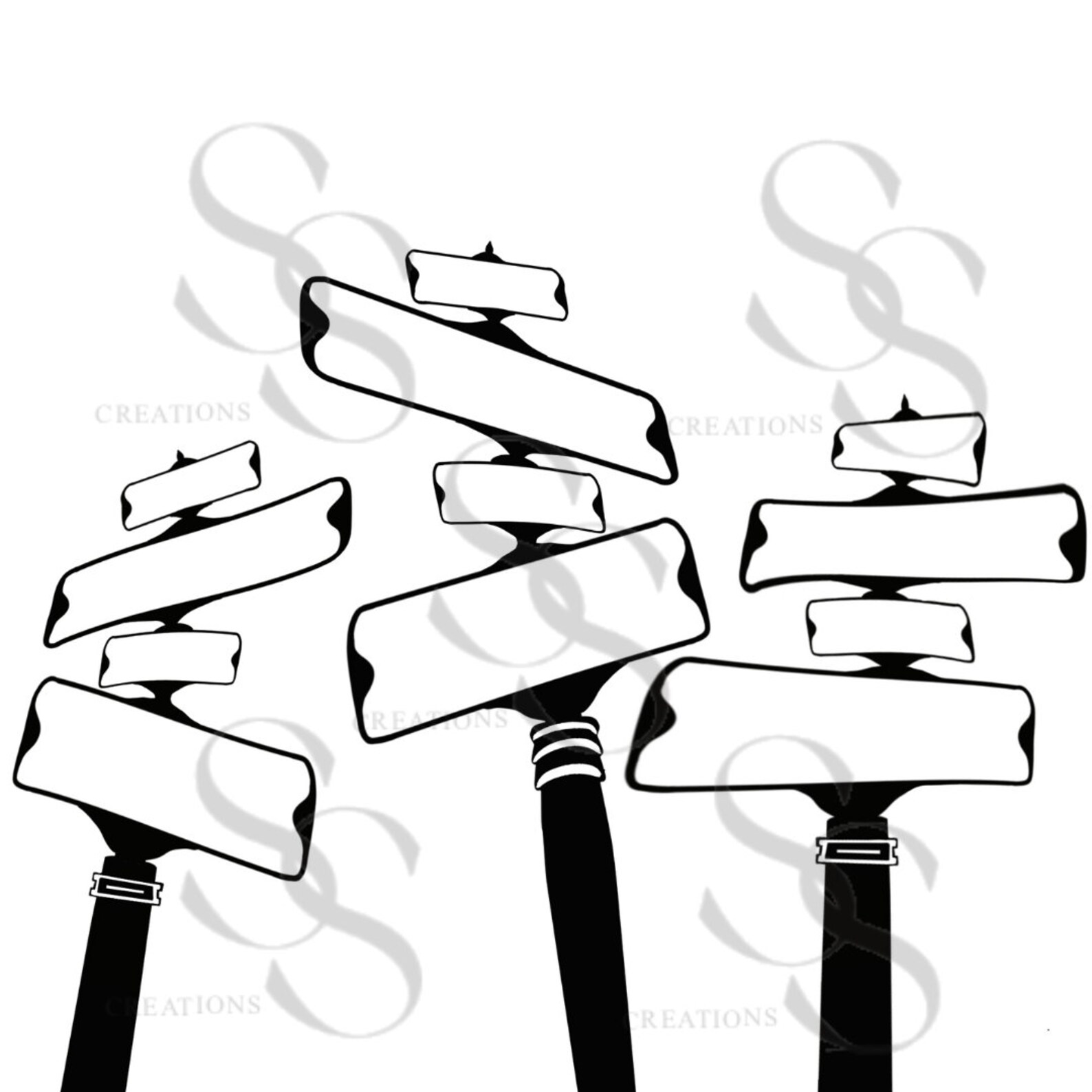 Street Sign Template Multi Pack SVG File, Multi Family/multiple Name Etsy