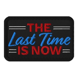 WWE John Cena &quot;The Last Time Is Now&quot; Bestickter Aufnäher mit roten und blauen Buchstaben