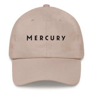Mercury Lifestyle Based Dad Hat (Modern Type - Black Lettering)