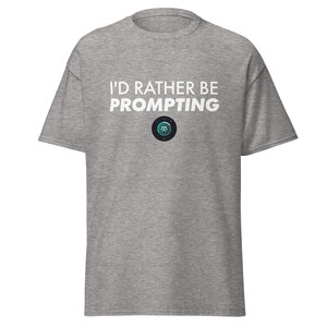 I&#39;d Rather Be Prompting Circle Tee (White Lettering)