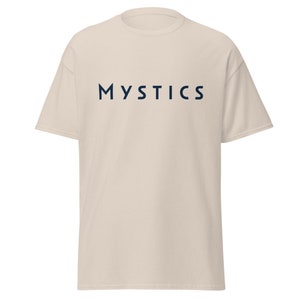 Mystics Lifestyle Based Tee (Modern Type - Dark Blue Lettering)
