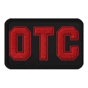 WWE &quot;OTC&quot; Roman Reigns Embroidered Patch - Red Lettering