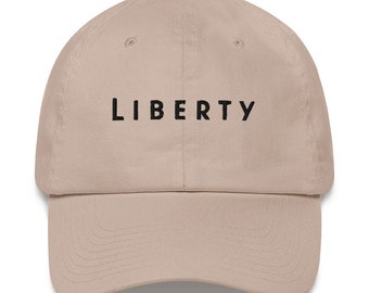 Sombrero de papá basado en el estilo de vida de Liberty (tipo moderno - letras negras)