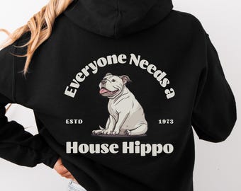 Sudadera con capucha para mamá pitbull: regalo para amantes de los pitbulls y los hipopótamos