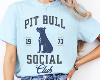 Camiseta del Pit Bull Social Club: Camiseta de inspiración vintage para amantes de los pitbulls