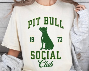 Camiseta del Pit Bull Social Club: Camiseta de inspiración vintage para amantes de los pitbulls