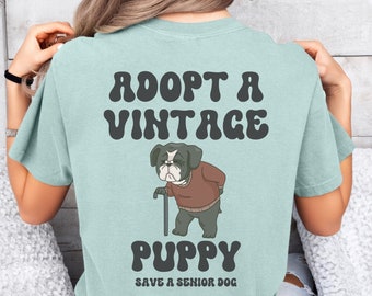 Senior Dog Rescue Shirt: Comfort Colors Ring-Spun Cotton Tee
