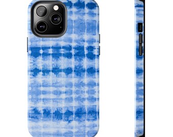 Indigo Shibori iPhone Case: Blue Tie Dye Art