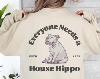 Sudadera de mamá pitbull: regalo para amantes de los pitbulls y los hipopótamos