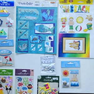 You Choose Beach, Ocean, Sea, Tropics, Oasis, Swimming,Fish,Dolphin,Whale, Bikini, Shorts, Leisure, Sand, Palms Scrapbook Stickers..Jolees.