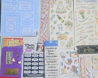 You Choose Wedding, Matrimony, Nuptials, Marriage, Hitched, Honeymoon Scrapbook Stickers... Jolee&#39;s, Card Connection etc..