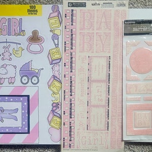 You Choose Baby, Infant, Girl Scrapbook Stickers and Supplies-Jolee&#39;s Boutique/In The Bag etc..