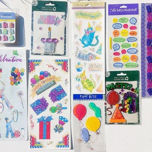Birthday Celebration Scrapbook Stickers, Embellishments