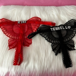 Customize Bling Butterfly Thong